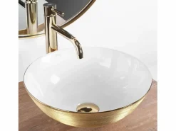 Lavabo Sobre Encimera Stella Brush Gold White^Rea