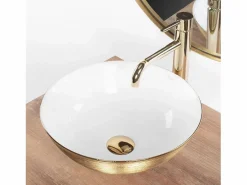 Lavabo Sobre Encimera Stella Brush Gold White^Rea