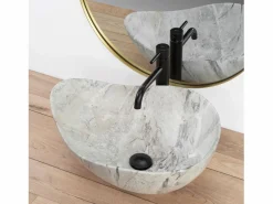 Rea Lavabo Sobre Encimera Dora Stone White Blanco Online