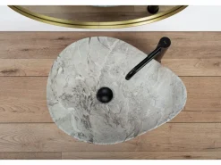 Rea Lavabo Sobre Encimera Dora Stone White Blanco Online