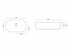 Rea Lavabo Sobre Encimera Amelia 45 White Blanco Outlet