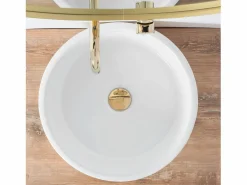 Rea Lavabo|Lavabo Sobre Encimera Helen White Gold