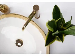 Rea Lavabo Sobre Encimera Margot White Gold Blanco Sale