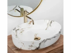 Lavabo Sobre Encimera Queen Carrara Shiny White^Rea Discount