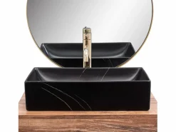 Rea Lavabo Sobre Encimera Inga Marble- Nablatowa Black Negro Clearance