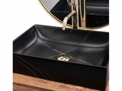 Rea Lavabo Sobre Encimera Inga Marble- Nablatowa Black Negro Clearance
