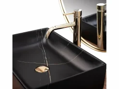 Rea Lavabo Sobre Encimera Inga Marble- Nablatowa Black Negro Clearance