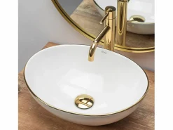 Rea Lavabo Sobre Encimera Sofia Gold Dorado New