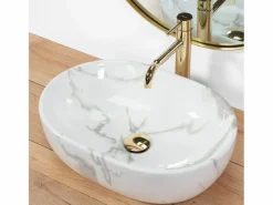 Rea Lavabo|Lavabo Sobre Encimera Amelia Marmo Shiny White