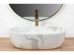 Rea Lavabo|Lavabo Sobre Encimera Amelia Marmo Shiny White