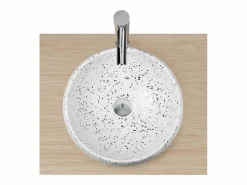 Lavabo sobre encimera redondo de terrazo ZOLI de 40 cm^ Sale