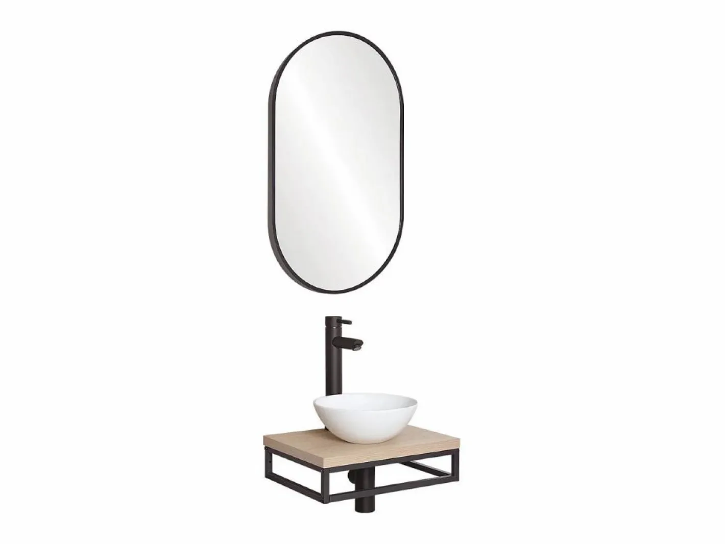 Mueble De Aseo|Lavabo SOHO slim + lavabo + grifo + espejo