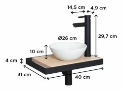 Lavabo SOHO slimline + lavabo + grifo^ Hot