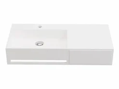 Lavabo suspendido de solid surface con toallero - 90 cm - GANDAKI^Shower & Design Online