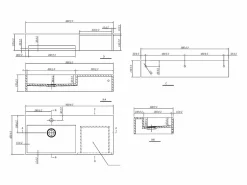 Lavabo suspendido de solid surface con toallero - 90 cm - GANDAKI^Shower & Design Online
