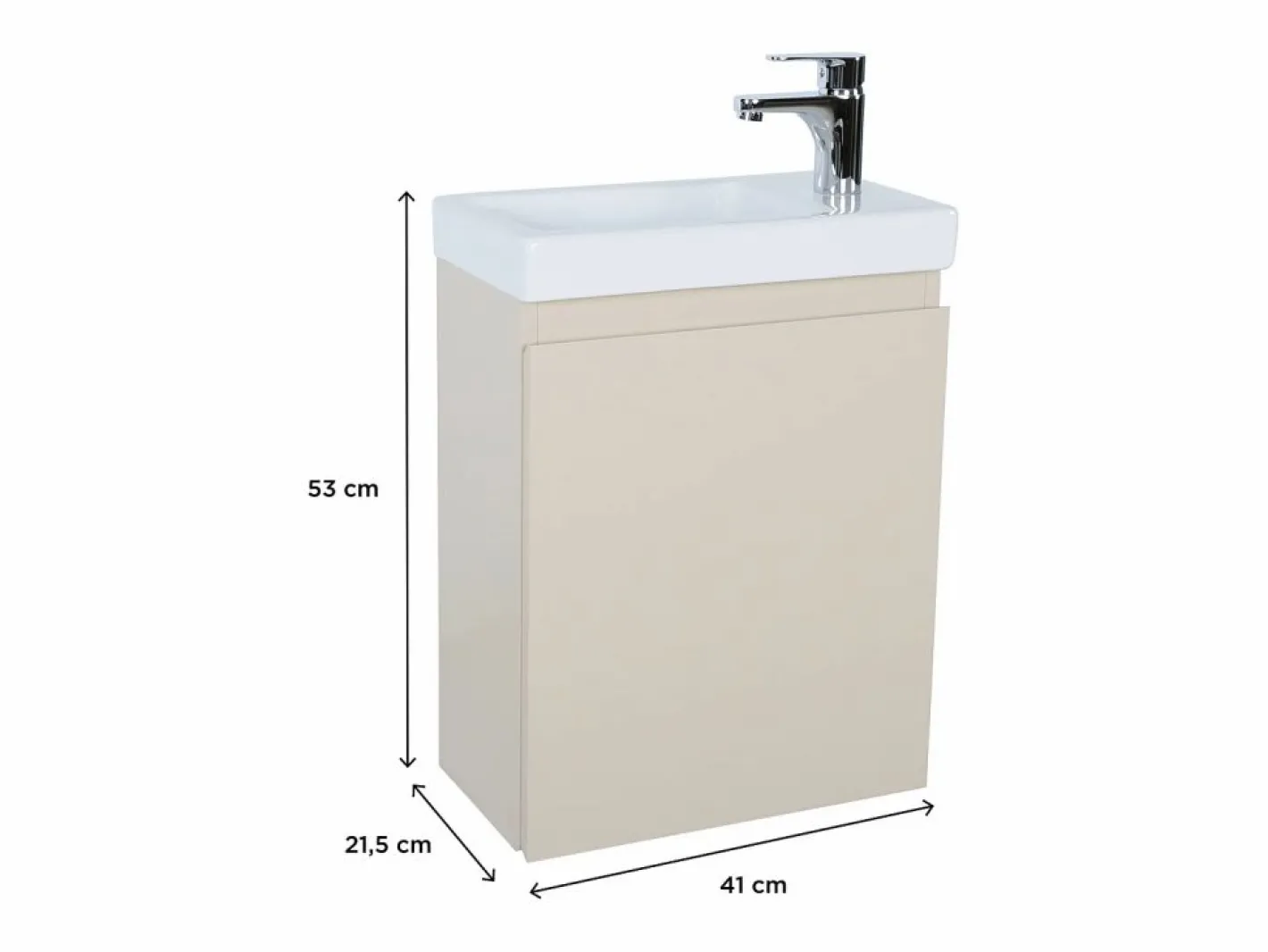 Lavamanos LISA + grifo cromado Beige Online
