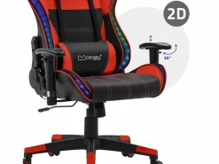 ML-DESIGN Silla Gaming|LED Gaming Silla Silla de escritorio Silla de oficina Silla giratoria Ajustable