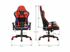 ML-DESIGN Silla Gaming|LED Gaming Silla Silla de escritorio Silla de oficina Silla giratoria Ajustable