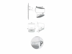 LED solar multifuncional/ajustable 2000lm IP65^ New