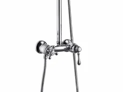 Essebagno Leeds 2 Columna de ducha mecánica retro cromo Plateado Discount