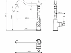 Essebagno Grifo De Cocina|Leeds mezclador para fregadero oro cepillado