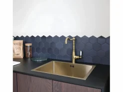 Essebagno Grifo De Cocina|Leeds mezclador para fregadero oro cepillado