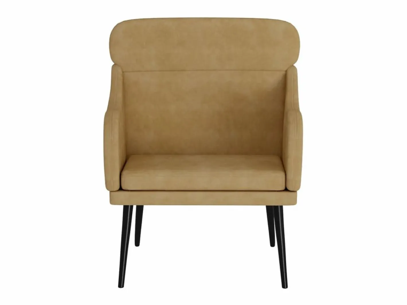 Garden Furniture Sillón Escandinavo|Leon Scott Sillón de terciopelo marrón 63x76x80 cm