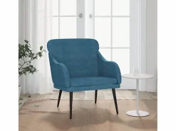 Leon Scott Sillón de terciopelo 63x76x80 cm^Garden Furniture New