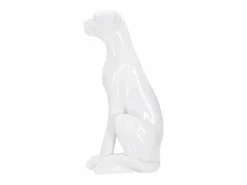Leopardo sentado cm 27x38x74 Blanco Best