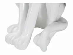 Leopardo sentado cm 27x38x74 Blanco Best