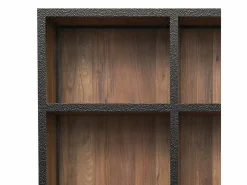 Librería 6 cajones 12 nichos en metal y madera de cedro - Shelby^Rendez-Vous Déco New