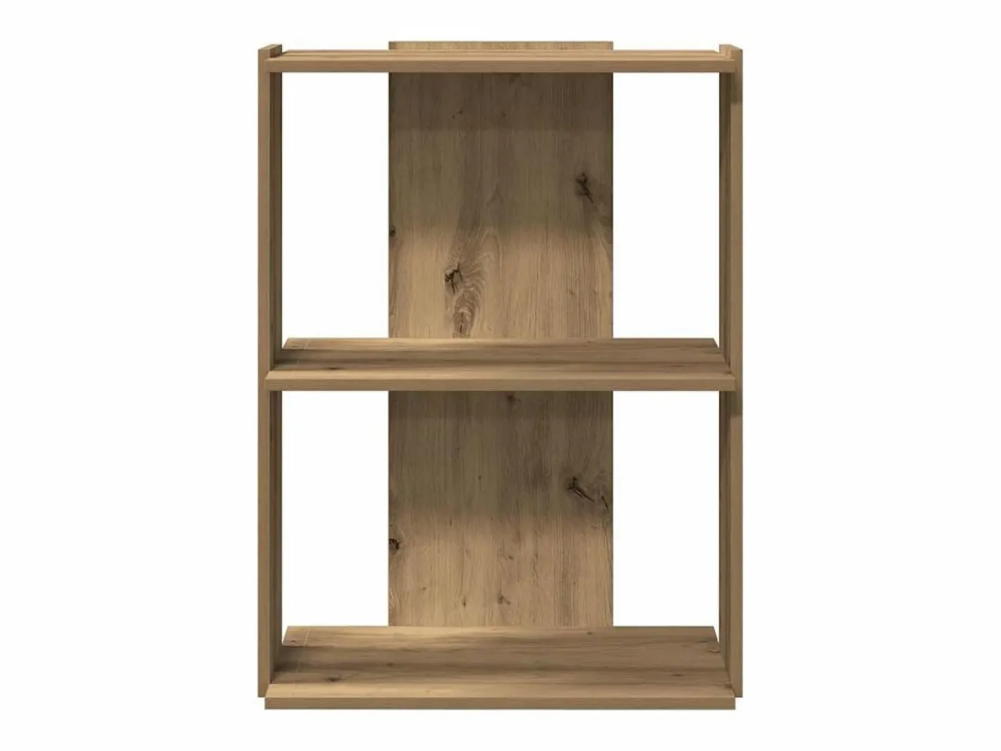 Clicnbuy Librería 3 niveles madera ingeniería roble artesanal 60x30x80cm Marru00f3n Clearance