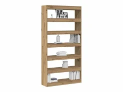 Librería|Librería Artesanal de Madera Maciza de Roble 100 x 30 x 198 cm