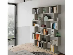 Librería|Librería ATHENA - hormigón - 6 nichos - 192 x 80 x 24 cm