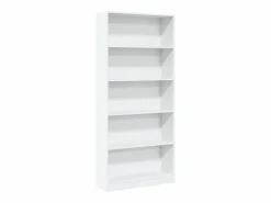 Librería blanca 80x24x176 cm madera contrachapada^ New