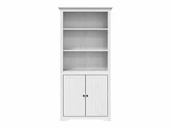 Clicnbuy Librería BODO madera maciza de pino 80x40x172 cm Blanco Discount