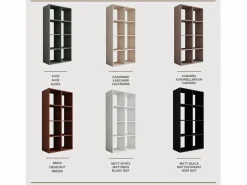 Librería con 8 compartimentos – color: aloe – 147 × 74 × 30 cm, vertical u horizontal Verde
