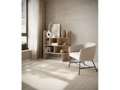 SELSEY Librería con estantes abiertos – 120 cm – Efecto roble – CONTLE Color natural claro Clearance