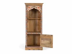 Giner y colomer Librería|Librería en madera de mango con detalles florales pintados a mano