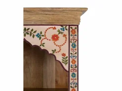 Giner y colomer Librería|Librería en madera de mango con detalles florales pintados a mano