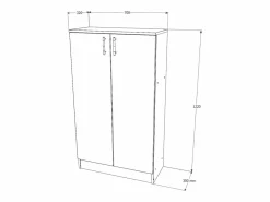 Consola Escritorio|Librería haaus Flint, 2 puertas, , 70 x 32 x 122 cm