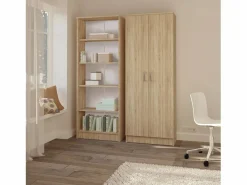 Librería haaus Flint, 2 puertas, Roble Sonoma, 70 x 32 x 196 cm Beige Online