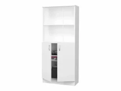 Consola Escritorio|Librería haaus Flint, con puertas inferiores y 1 estante, , 70 x 32 x 159 cm