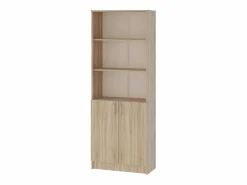 Librería haaus Flint, con puertas inferiores y 2 estantes, Roble Sonoma, 70 x 32 x 196 cm^ Hot