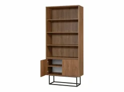 Librería industrial negra y de madera HAYE^Concept-Usine Outlet
