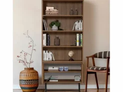 Librería industrial negra y de madera HAYE^Concept-Usine Outlet