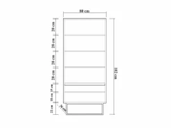 Librería industrial negra y de madera HAYE^Concept-Usine Outlet
