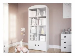 Les Tendances Librería|Librería infantil blanca decorada con corazones Myra