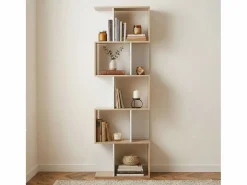 Librería múltiples estantes Alt. 180cm - Acabado madera y blanco^Calicosy Sale