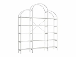 ModernLuxe Librería|Librería moderna de metal 170×26×190 cm - forma de nube - 5 niveles de almacenamiento -